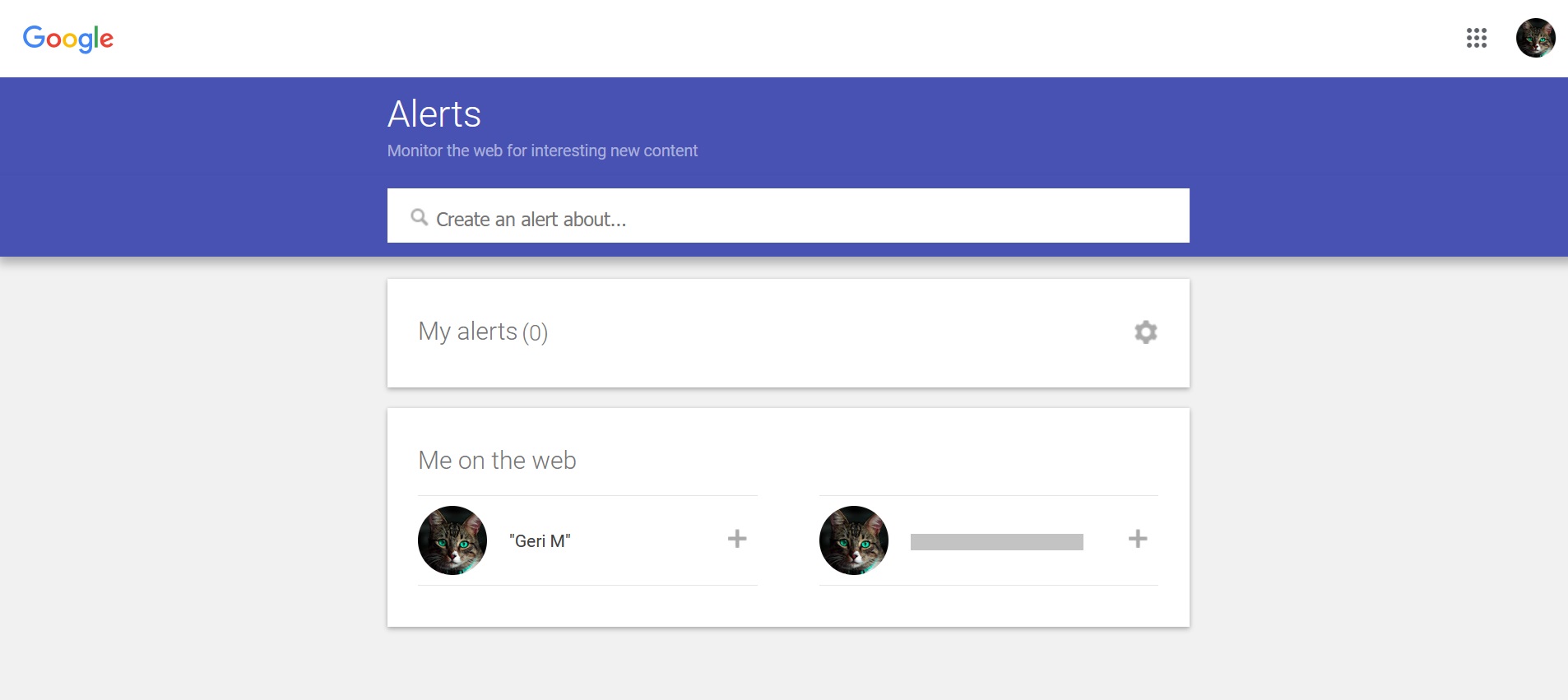 Google Alerts screenshot - Free social media listening tools